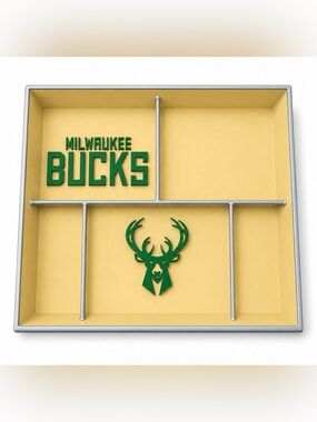 Milwaukee Bucks NBA Pocket Dump Tray - For Keys, Wallet, Money, Etc